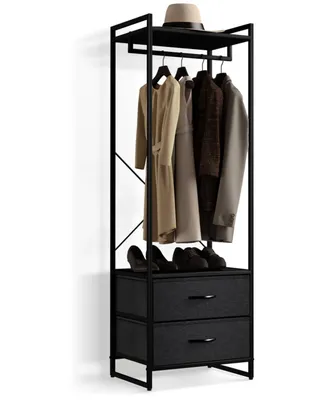 Sorbus Clothing rack with 2 drawers.