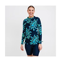 Calypsa Women's Half-Zip Nora Swim Top