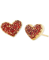 Kendra Scott Pave Crystal Heart-Shaped Stud Earrings