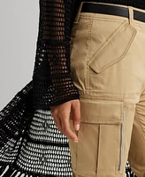 Lauren Ralph Women's Cotton Sateen Cargo Pant