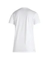 Women's adidas White Miami Hurricanes Military-Inspired Appreciation Aeroready T-shirt