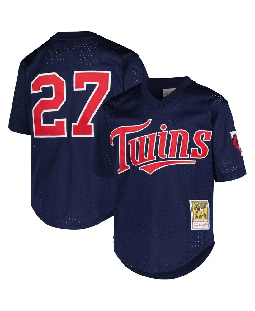 Big Boys Mitchell & Ness David Ortiz Navy Minnesota Twins Cooperstown Collection Mesh Batting Practice Jersey