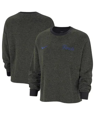 Women's Nike Black Florida Gators Yoga Script Pullover Sweatshirt