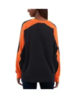 Women's G-iii 4Her by Carl Banks Black, Orange San Francisco Giants Smash Raglan Long Sleeve T-shirt