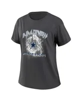 Women's Wear by Erin Andrews Charcoal Dallas Cowboys Boyfriend T-shirt