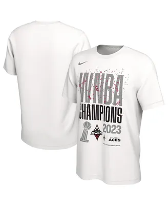 Men's and Women's Nike White Las Vegas Aces 2023 Wnba Finals Champions Authentic Parade T-shirt