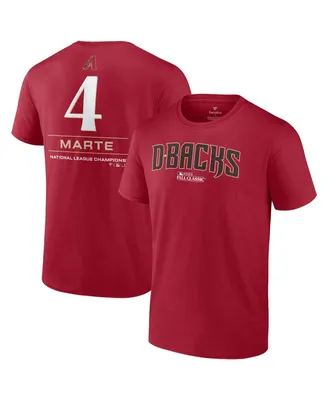 Men's Fanatics Ketel Marte Red Arizona Diamondbacks 2023 World Series Name and Number T-shirt