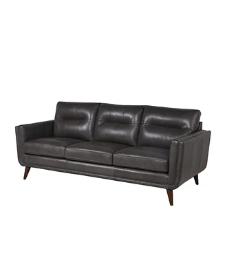 Nice Link Ava 84" Mid-Century Modern Leather Sofa