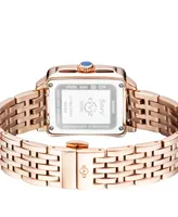 GV2 by Gevril Women's Bari Tortoise Rose Gold Stainless Steel Watch 34mm