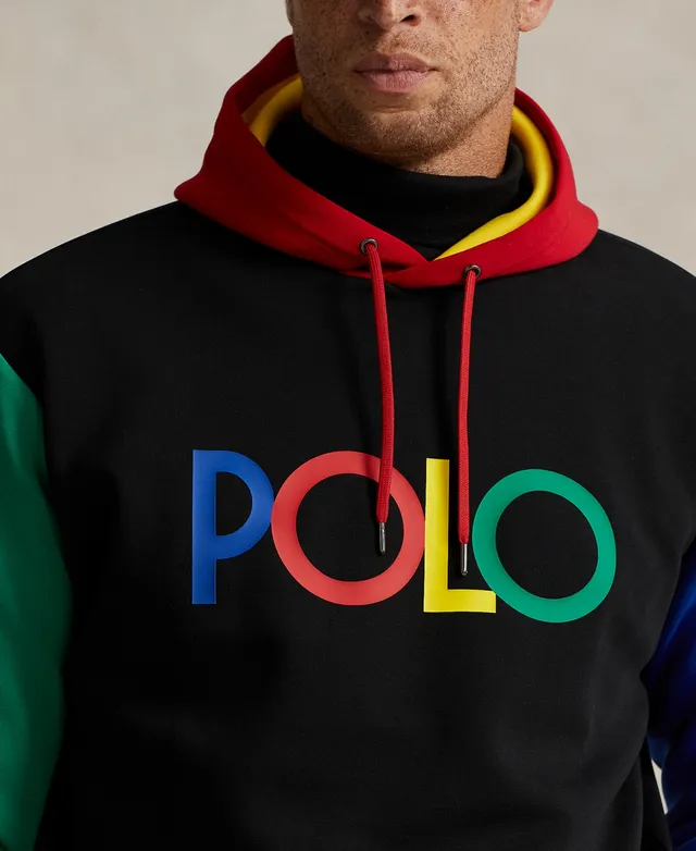 Polo Ralph Lauren Men's Big & Tall Logo Striped Fleece Hoodie - Macy's