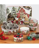 Homestead Christmas Rectangular Platter, 16" x 12"