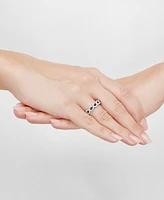 Emerald (5/8 ct. t.w.) & Diamond (1/4 ct. t.w.) Infinity Ring in 14k White Gold (Also in Ruby & Sapphire)