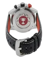 GV2 by Gevril Men's Scuderia Black Leather Watch 45mm