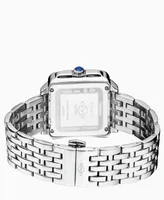 GV2 by Gevril Women's Bari Tortoise Silver-Tone Stainless Steel Watch 34mm