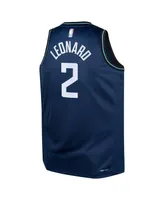 Big Boys Nike Kawhi Leonard Navy La Clippers 2023/24 Swingman Replica Jersey - City Edition