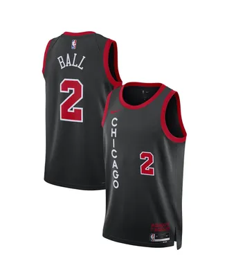 Men's and Women's Nike Lonzo Ball Black Chicago Bulls 2023/24 Swingman Jersey - City Edition