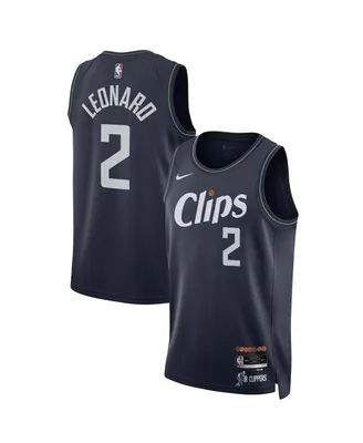 Men's and Women's Nike Kawhi Leonard Navy La Clippers 2023/24 Swingman Jersey - City Edition