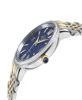 GV2 by Gevril Women's Genoa Two-Tone Stainless Steel Watch 36mm - Two