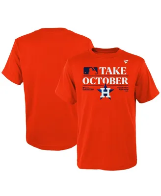 Big Boys Fanatics Orange Houston Astros 2023 Postseason Locker Room T-shirt
