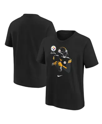 Big Boys Nike Kenny Pickett Black Pittsburgh Steelers Local Player Name and Number T-shirt