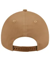 Men's New Era Khaki Cleveland Guardians A-Frame 9FORTY Adjustable Hat
