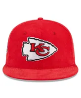 Men's New Era Red Kansas City Chiefs Throwback Cord 59FIFTY Fitted Hat