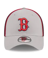 Men's New Era Gray Boston Red Sox Pipe 39THIRTY Flex Hat