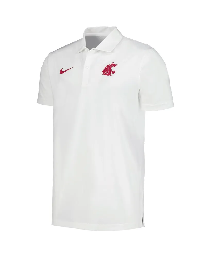 Men's Nike White Washington State Cougars Sideline Polo Shirt