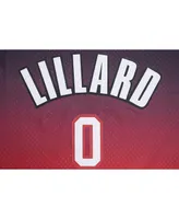 Men's Pro Standard Damian Lillard Black, Red Portland Trail Blazers Ombre Name and Number T-shirt