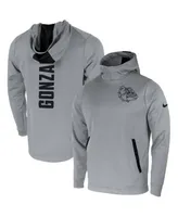 Men's Nike Gray Gonzaga Bulldogs 2-Hit Performance Pullover Hoodie