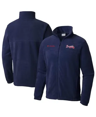 Men's Columbia Navy Atlanta Braves Steens Mountain Full-Zip Jacket