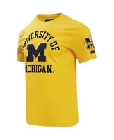 Men's Pro Standard Maize Michigan Wolverines Classic Stacked Logo T-shirt