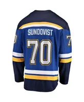 Men's Fanatics Oskar Sundqvist Blue St. Louis Blues Home Breakaway Player Jersey