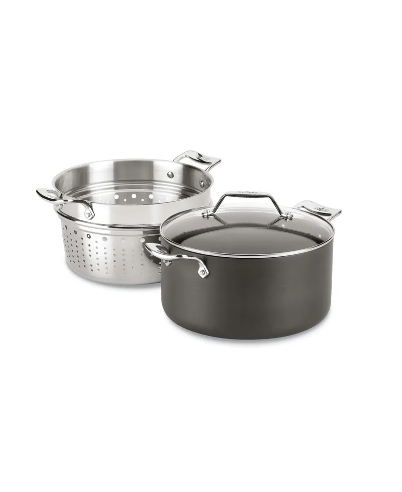 All-Clad Essentials Hard Anodized Nonstick Cookware, Stockpot with Multi-Purpose Insert and Lid