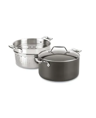 All-Clad Essentials Hard Anodized Nonstick Cookware, Stockpot with Multi-Purpose Insert and Lid