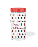 Style Setter Trees "Merry Christmas" Glass Jar, 60 oz