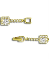 Macy's Cubic Zirconia Princess Cut Stones Halo Link Bracelet