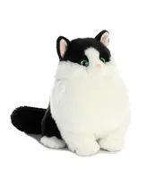 Aurora Medium Muffins Tuxedo Fat Cats Charming Plush Toy White 9.5"