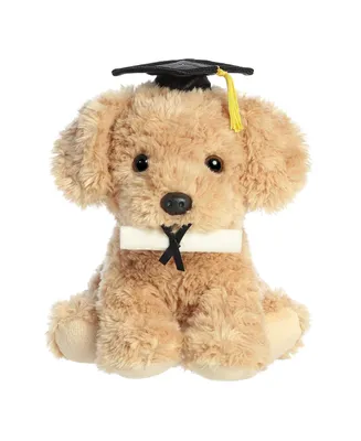 Aurora Small Pup Graduation Commemorative Plush Toy Brown 8.5"