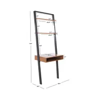 Kamy 2 Shelf Leaning Desk