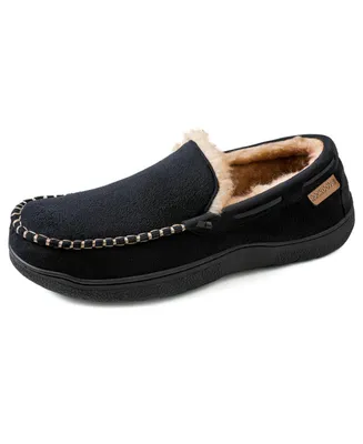 Rock Dove Men's Carter Wool Lined Micro suede Moccasin Slipper