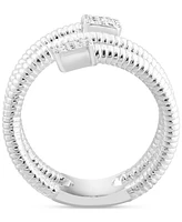 Effy Diamond Square Cluster Coil Ring (1/10 ct. t.w.) in Sterling Silver