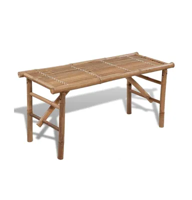 Folding Patio Bench 46.5" Bamboo