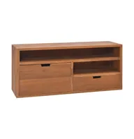 Tv Stand 35.4"x11.8"x15.7" Solid Wood Teak