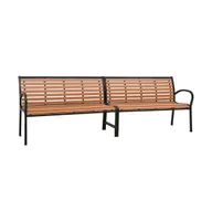 Twin Patio Bench 98.8" Steel and Wpc