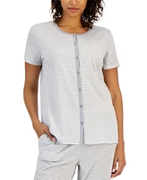 Charter Club Women's 2-Pc. Cotton Printed Cropped Pajamas Set, Created for Macy's