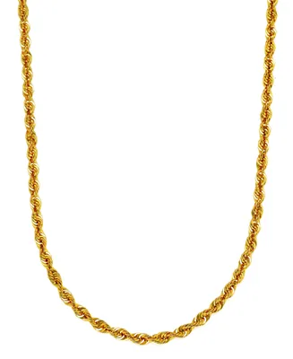 Sparkle Rope Link 20" Chain Necklace (3.6mm) in 14k Gold