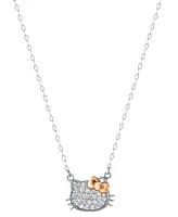 Hello Kitty Diamond Pave Cluster Pendant Necklace (1/6 ct. t.w.) in 10k Gold, 16" + 2" extender