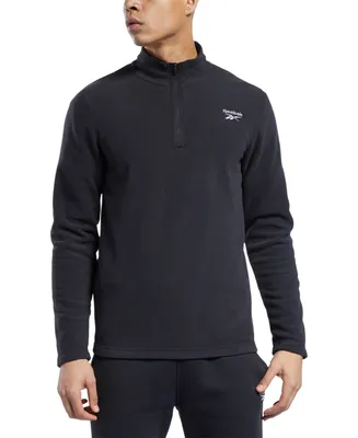 Reebok Men's Weiss Slim-Fit Polar Fleece Quarter-Zip Sweatshirt