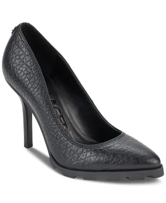 Karl Lagerfeld Paris Madelyn Slip On Pointed Toe Lug Sole Pumps